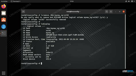 delete logical volume linux